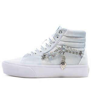 Rare! Like New [Vans] LMTD Blue VELVET Platform High Tops + Chains | M 10 - W 12